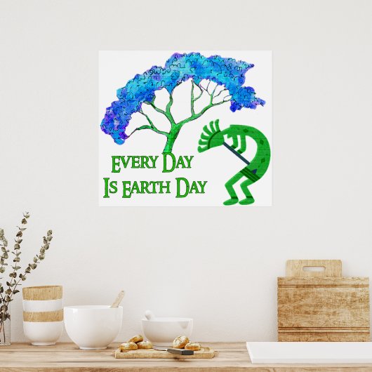 Earth Day Kokopelli Poster (Keuken)