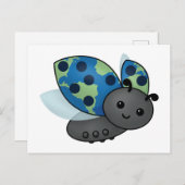 Earth Day Ladybug-Briefkaart Briefkaart (Voorkant / Achterkant)