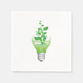 Earth Day Lightbulb Papieren servetten (Voorkant)