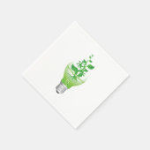 Earth Day Lightbulb Papieren servetten (Hoek)