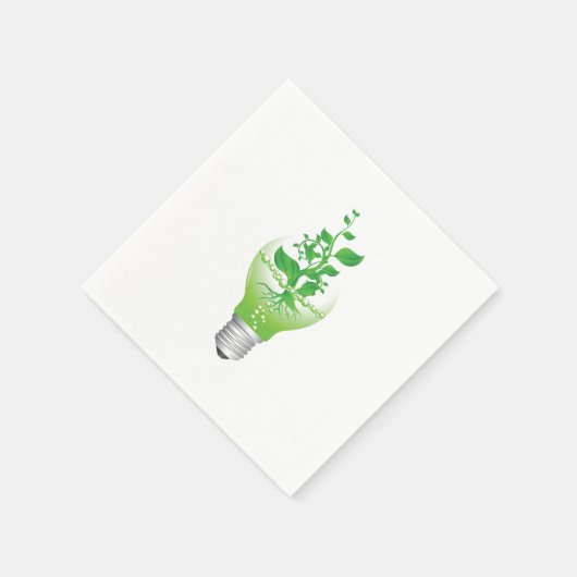 Earth Day Lightbulb Papieren servetten (Hoek)