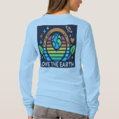 Earth Day Long Sleeve Duurzame Aarde Liefde T-shirt (Achterkant)