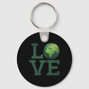 Earth Day Love T Shirt Mannen Vrouwen Kinder omgev Sleutelhanger