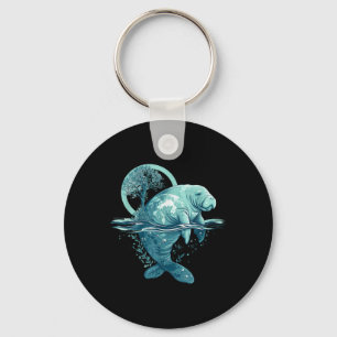 Earth Day Manatee Earth Day Manatee kunstwerk Sleutelhanger