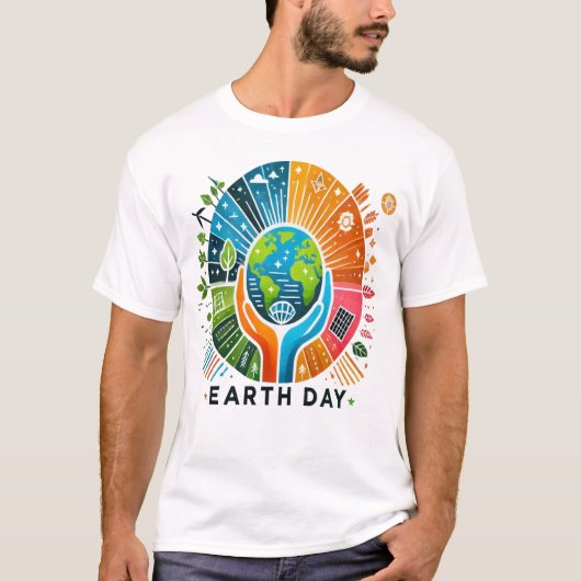 Earth Day Mannen Basic T-shirt (Voorkant)