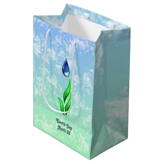 Earth Day Medium Gift Bag Medium Cadeauzakje (Voorkant Gekanteld)