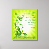 Earth Day Milieu Moderne Natuur Groen Klimaat Canvas Afdruk (Voorkant)