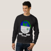 Earth Day Morse S.O.S Code Planet Face Mask Plant  Trui (Voorkant volledig)