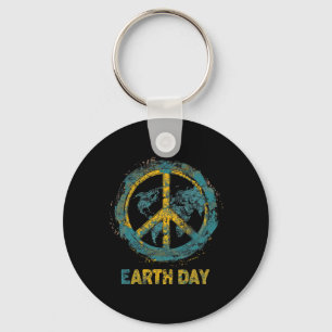 Earth Day Natuur Planet Conservation Tree Mannen V Sleutelhanger