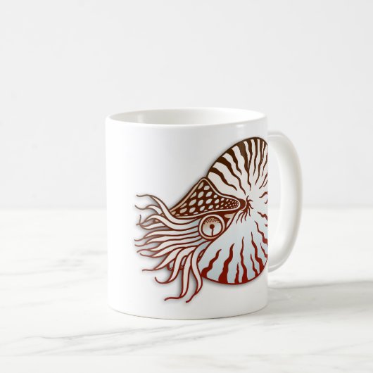 Earth Day Nautilus Coffee Mok (Voorkant rechts)