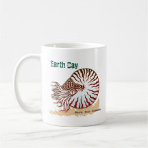 Earth Day Nautilus Coffee Mok