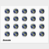 Earth Day One Earth One Home Wereldbol World Custo Ronde Sticker (Vel)
