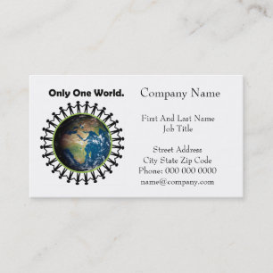 Earth Day Only One World Planet Earth Foto Visitekaartje