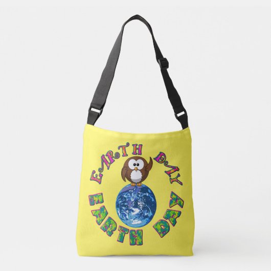 Earth Day Owl Crossbody Bag Crossbody Tas (Voorkant)