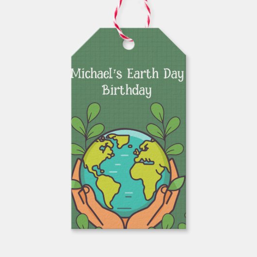 Earth Day Party Cadeaulabel (Voorkant)