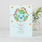Earth Day Party Kaart (Staand voorkant)