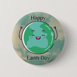 Earth Day Party Ronde Button 5,7 Cm