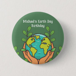 Earth Day Party Ronde Button 5,7 Cm
