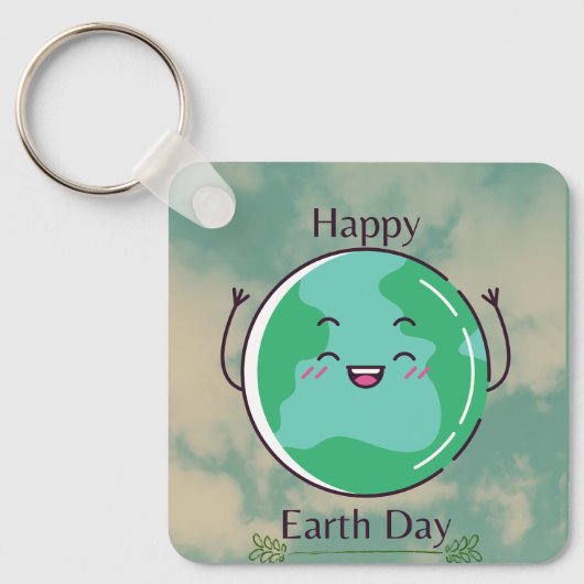 Earth Day Party Sleutelhanger (Voorkant)
