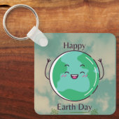 Earth Day Party Sleutelhanger (Voorkant)