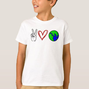 Earth Day Peace Love Earth T-shirt