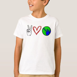 Earth Day Peace Love Earth T-shirt