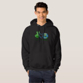 Earth Day Peace Love Earth World Peace Hoodie (Voorkant volledig)