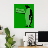 Earth Day Penguin Poster (Thuiskantoor)