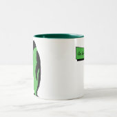 Earth Day Penguin Tweekleurige Koffiemok (Center)