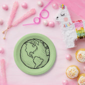 Earth Day Planet-Borden en partijaanbod Papieren Bordje (Feest)