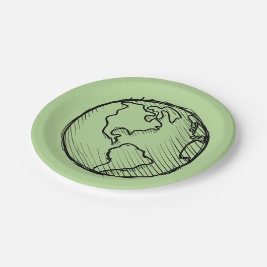 Earth Day Planet-Borden en partijaanbod Papieren Bordje (Gekanteld)