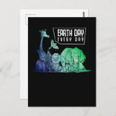 Earth Day Planet Environment Planet Cute Animals Briefkaart (Voorkant / Achterkant)