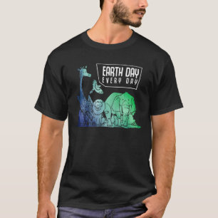Earth Day Planet Environment Planet Cute Animals T-shirt