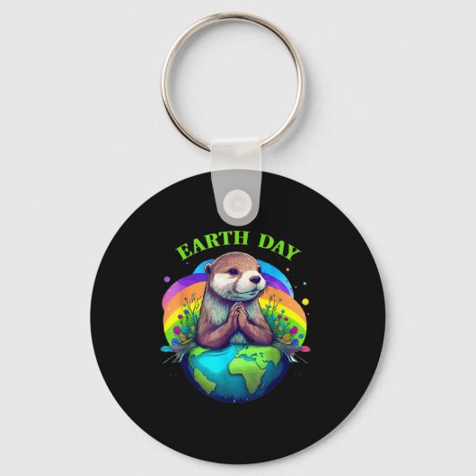 Earth Day Planet Jubileum Earth Day Sleutelhanger (Voorkant)