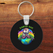 Earth Day Planet Jubileum Earth Day Sleutelhanger (Voorkant)