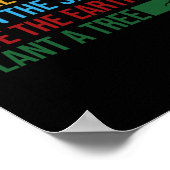 Earth Day Planet Milieuwetenschappen Red de Be Poster (Hoek)