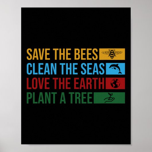 Earth Day Planet Milieuwetenschappen Red de Be Poster (Voorkant)