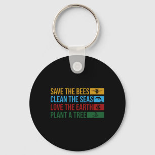 Earth Day Planet Milieuwetenschappen Red de Be Sleutelhanger