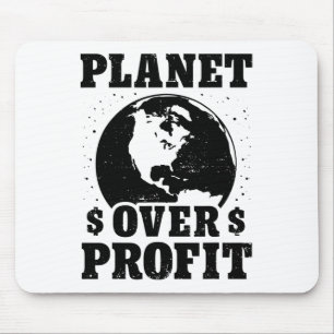 Earth Day Planet over winst voor het milieu Muismat