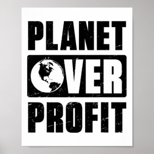 Earth Day Planet over winst voor het milieu Poster