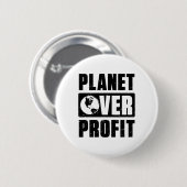 Earth Day Planet over winst voor het milieu Ronde Button 5,7 Cm (Voorkant /achterkant)