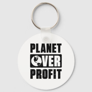 Earth Day Planet over winst voor het milieu Sleutelhanger