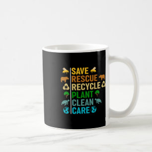Earth Day Planet Save bijes Rescue Animals Recycle Koffiemok