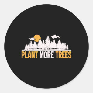 Earth Day - Plant More Trees Tree Hugger Ronde Sticker