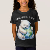 Earth Day Polar Beer Geef de aarde een knuffel T-shirt (Voorkant)