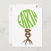Earth day Post Card, boomvorm Briefkaart (Voorkant / Achterkant)