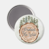 Earth Day Quote Hout Schijf Pijnbomen Milieu Magneet (Voorkant / Achterkant)