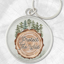 Earth Day Quote Hout Schijf Pijnbomen Milieu Sleutelhanger