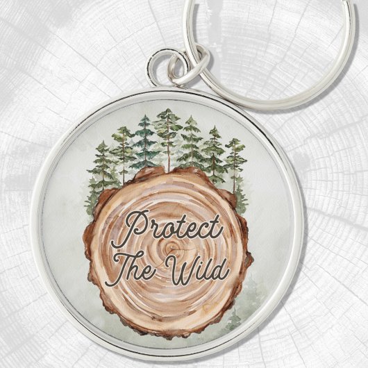 Earth Day Quote Hout Schijf Pijnbomen Milieu Sleutelhanger