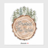 Earth Day Quote Hout Schijf Pijnbomen Milieu Sticker (Vel)